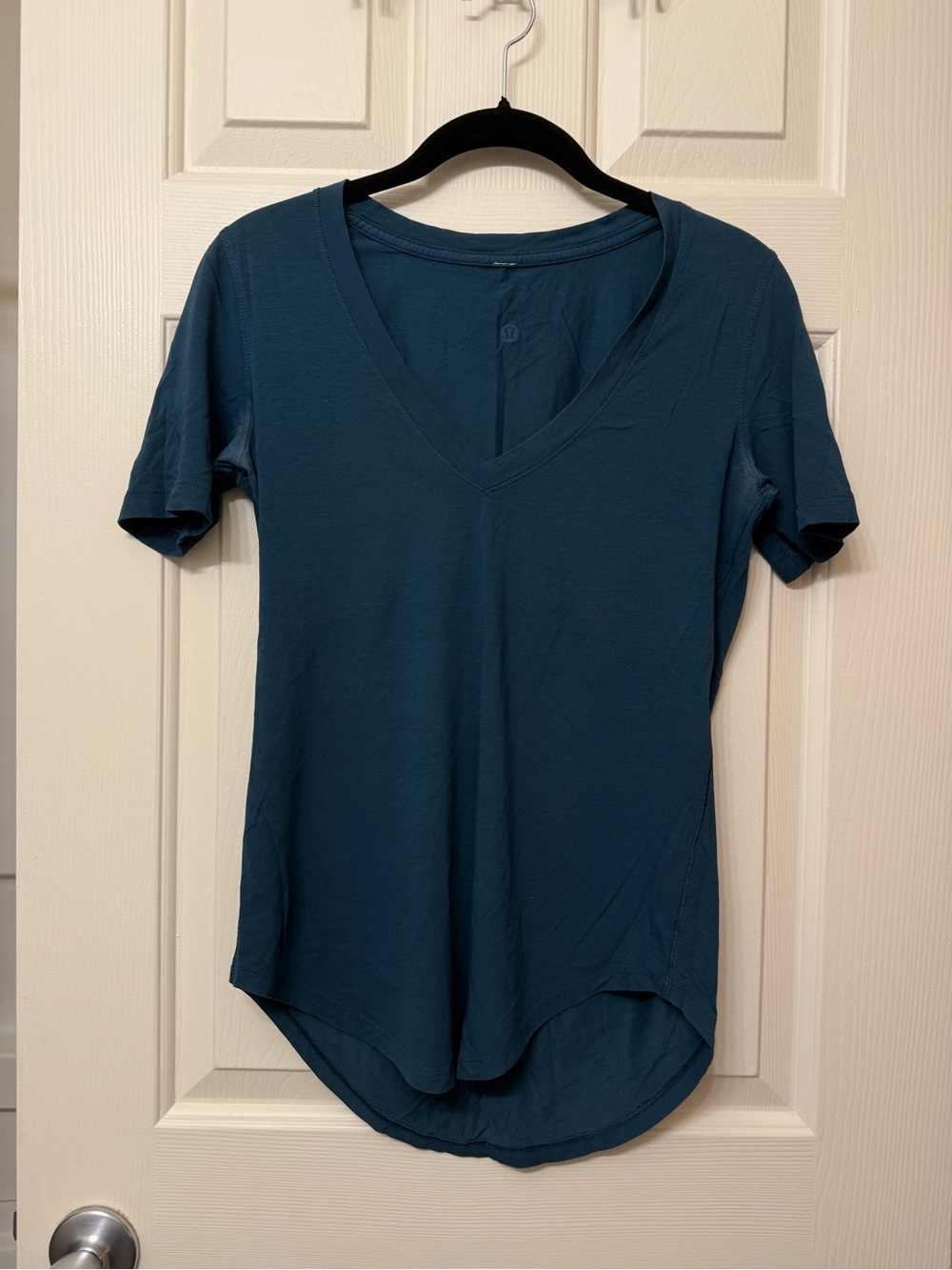 lululemon athletica Deep Teal V-Neck Short Sleeve Top